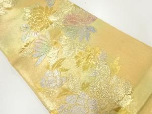 アンティーク　牡丹に菊模様織出し袋帯（材料）